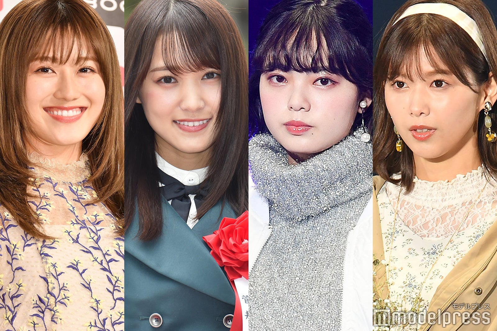 守屋茜、菅井友香、平手友梨奈、渡邉理佐 （C）モデルプレス