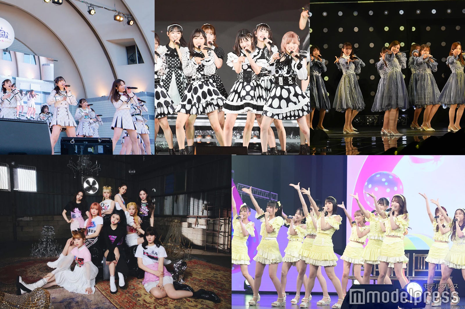 （上段）HKT48、AKB48、乃木坂46（下段右）＝LOVE （C）モデルプレス（下段左）NiziU（提供写真）