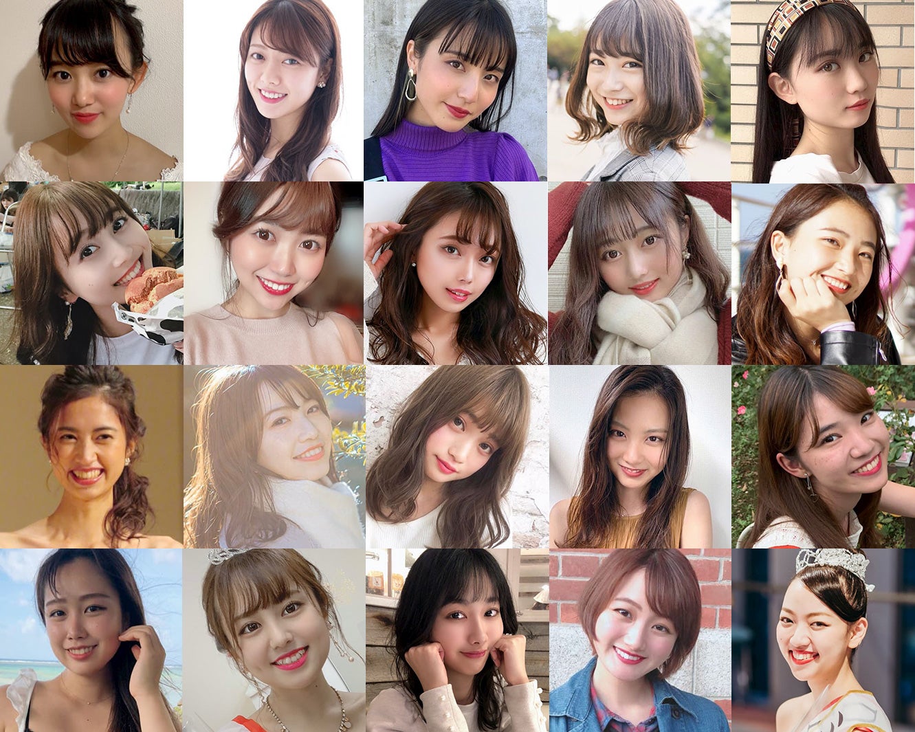 「MISS OF MISS CAMPUS QUEEN CONTEST 2020」ファイナリスト（提供写真）